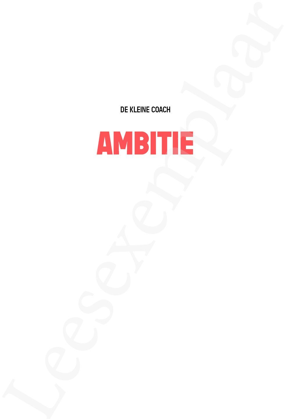 Preview: De kleine coach: Ambitie