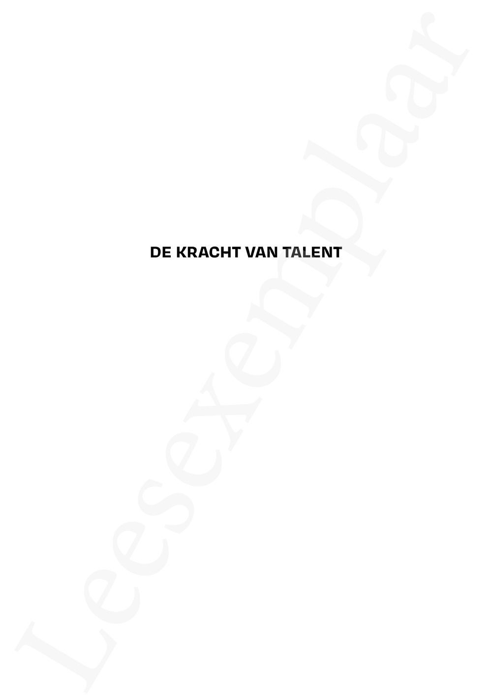 Preview: De kracht van talent