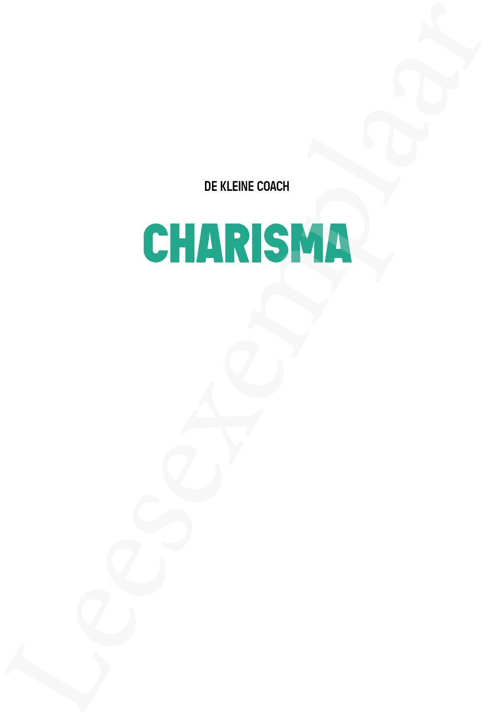 Preview: De kleine coach: Charisma