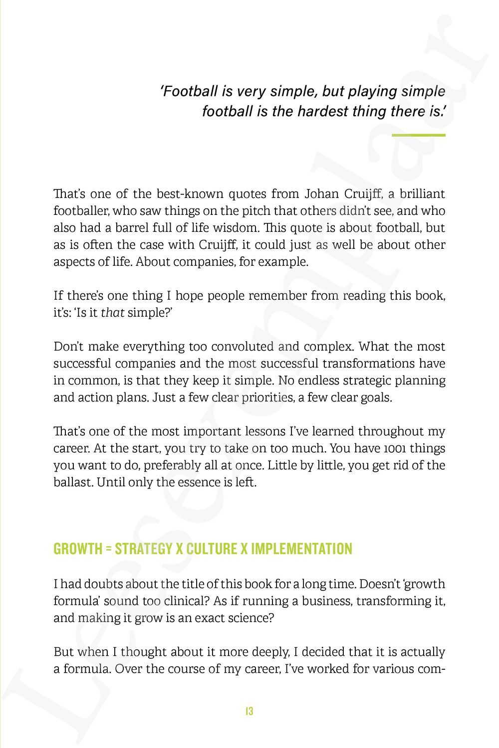 Preview: The Growth Formula