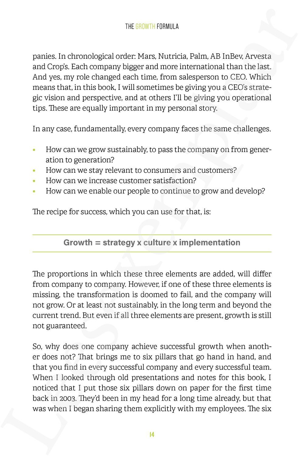 Preview: The Growth Formula