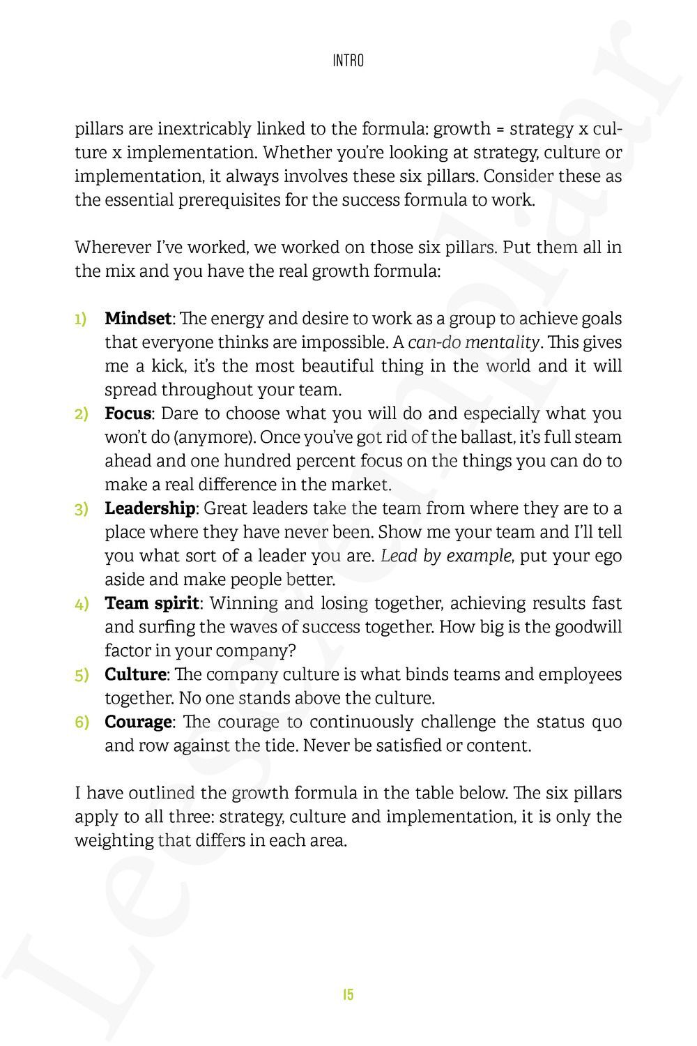 Preview: The Growth Formula