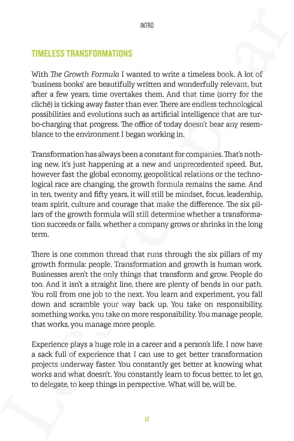 Preview: The Growth Formula