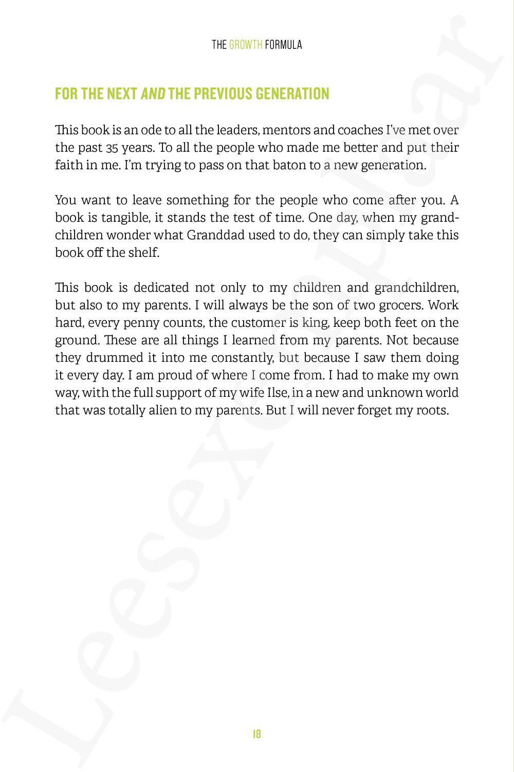 Preview: The Growth Formula