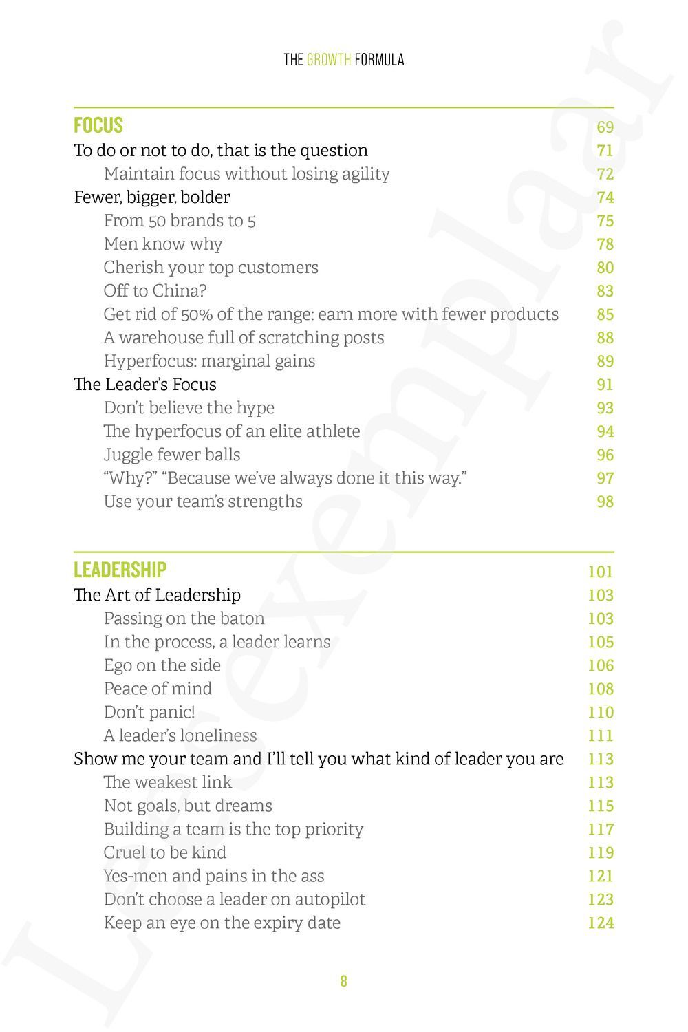 Preview: The Growth Formula