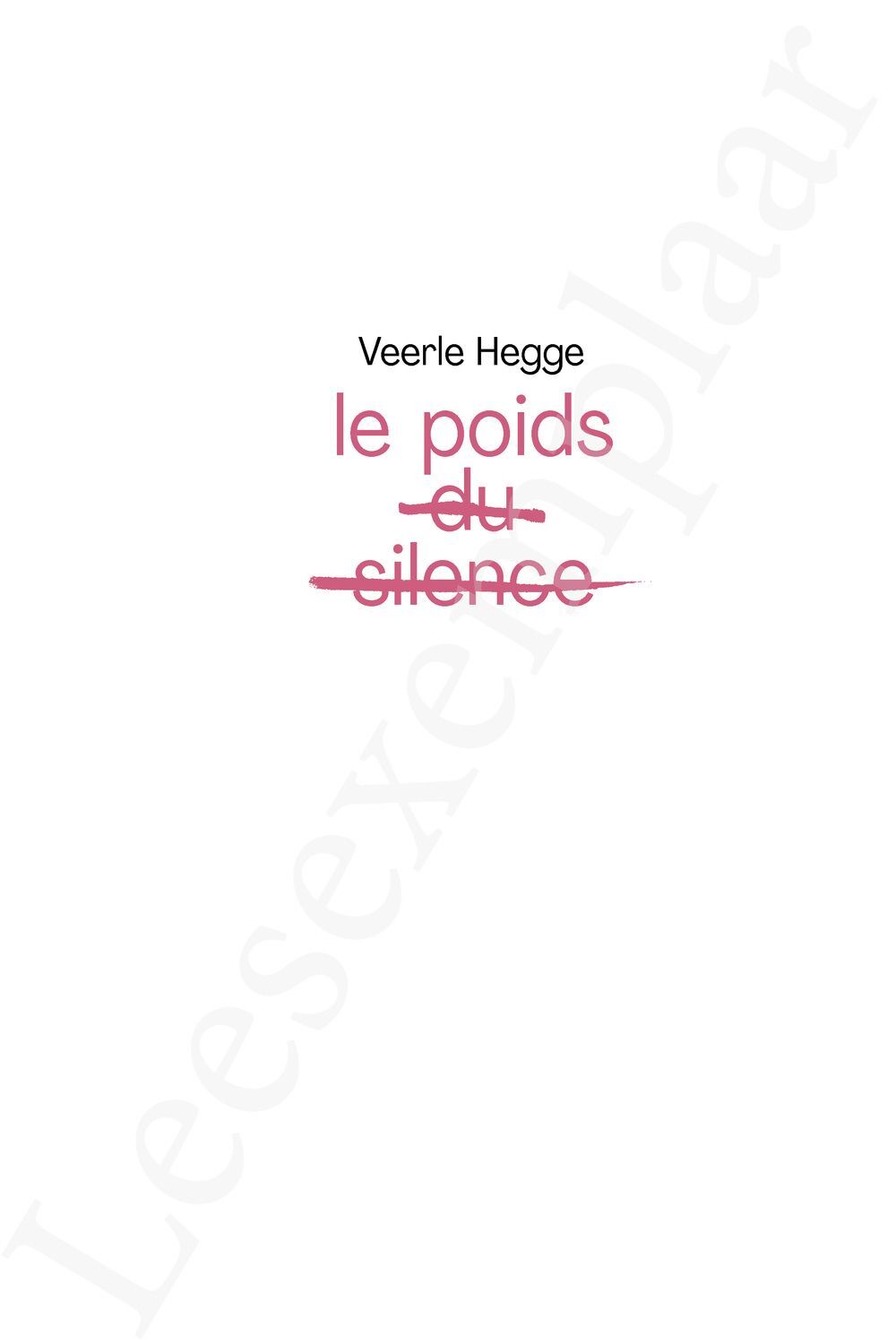 Preview: Le poids du silence