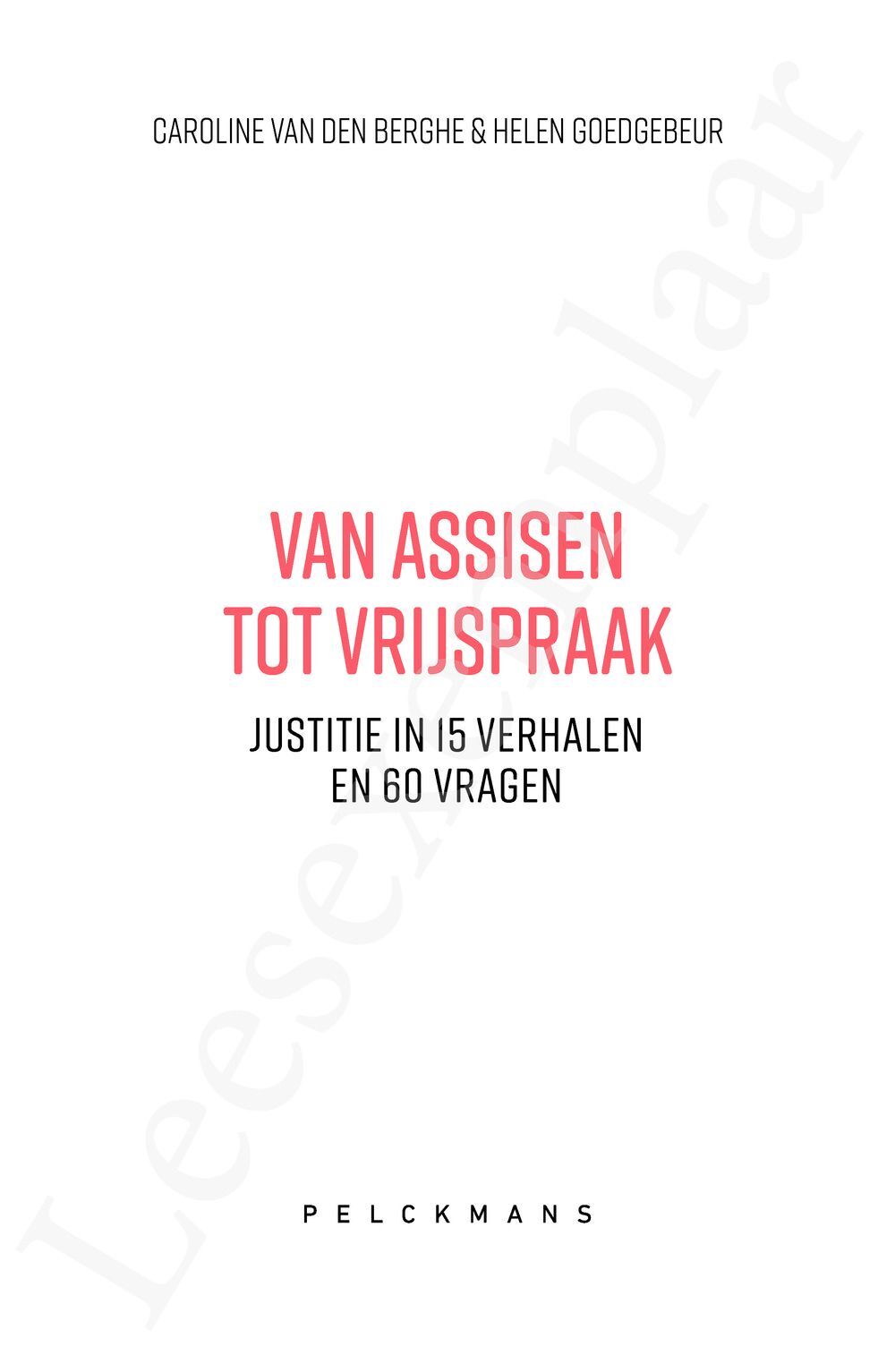 Preview: Van assisen tot vrijspraak