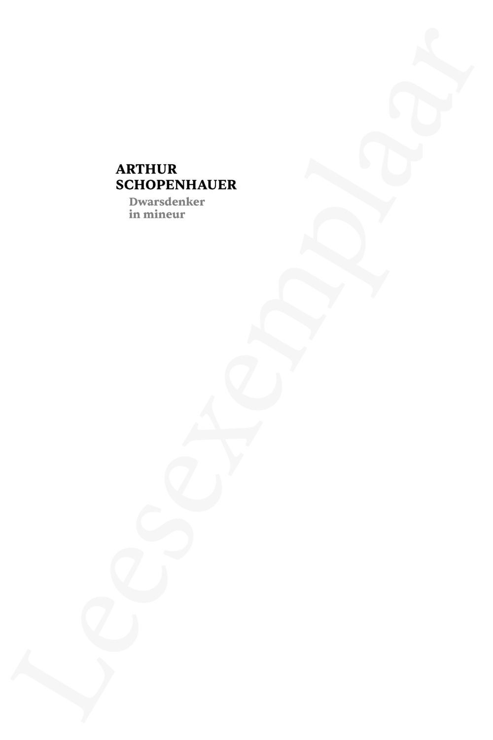 Preview: Arthur Schopenhauer