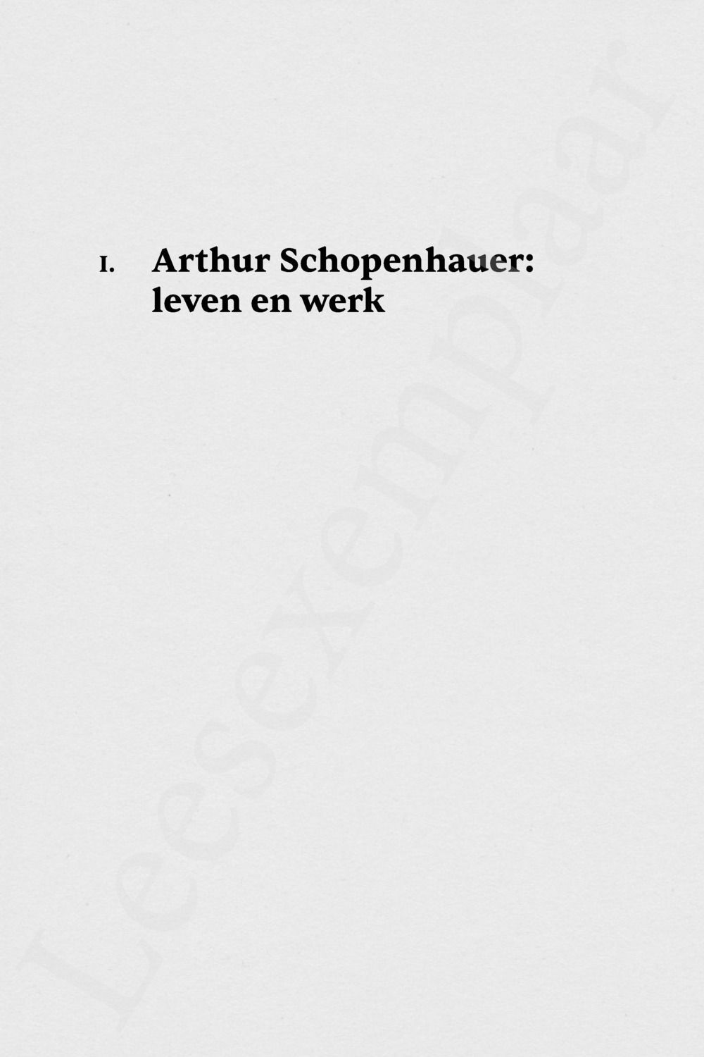Preview: Arthur Schopenhauer