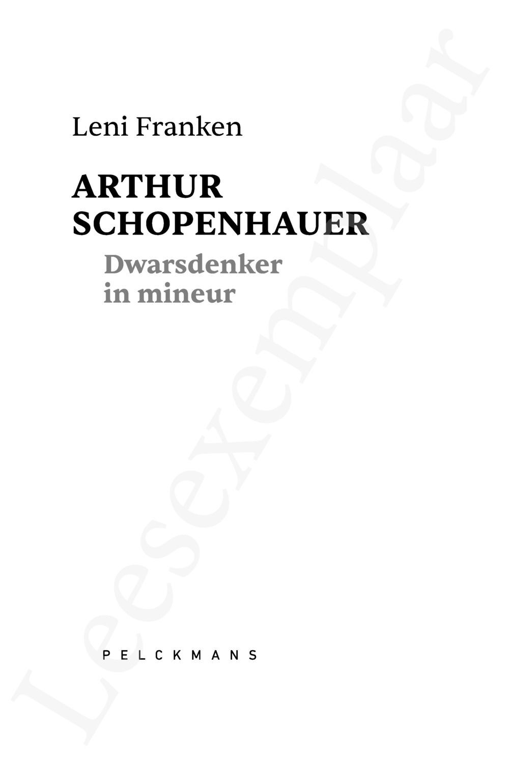 Preview: Arthur Schopenhauer