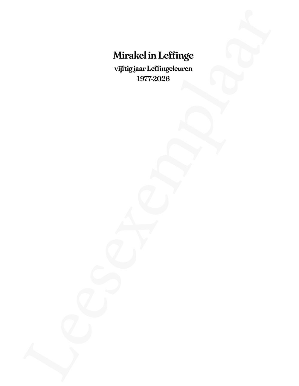 Preview: Mirakel in Leffinge