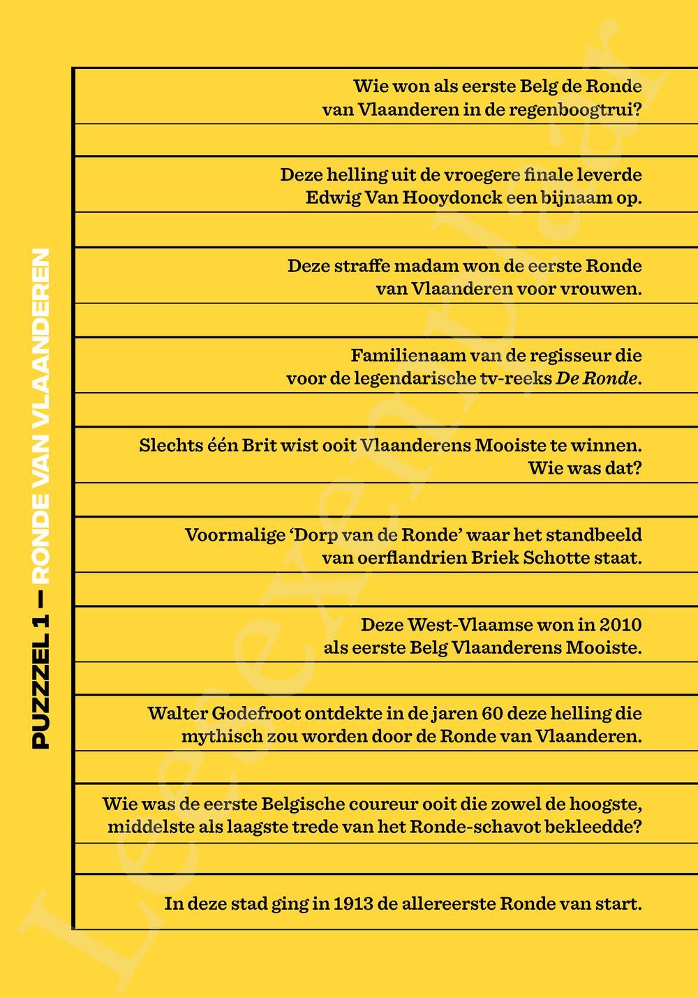 Preview: De quizclub voor de wielerliefhebber