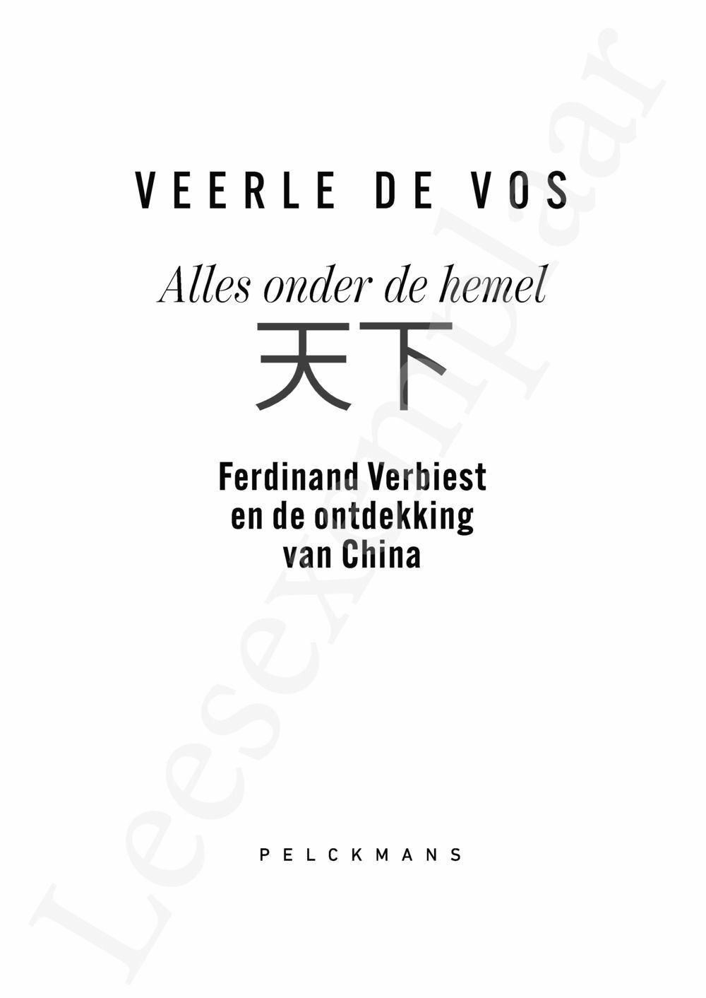 Ferdinand Verbiest en de ontdekking van China Veerle De Vos Pelckmans