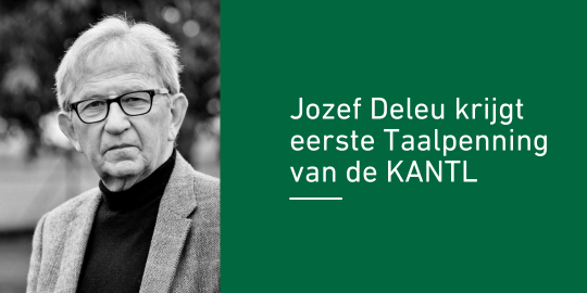 Jozef Deleu krijgt eerste Taalpenning van de KANTL