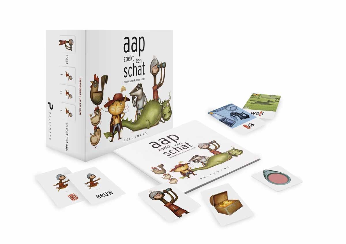 aap zoekt een schat