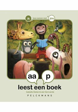 Aap leest een boek