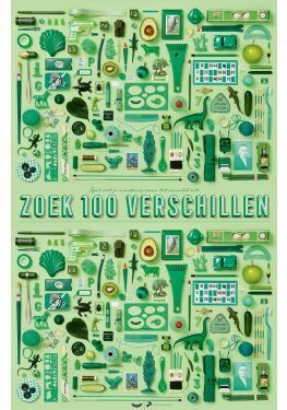 XL-Spelposter - Zoek 100 Verschillen Groen