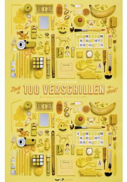 XL Spelposter - Zoek 100 verschillen Geel