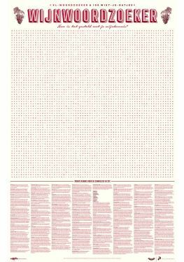 XL Spelposter - Wijnwoordzoeker