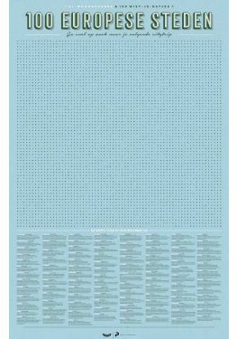 XL Spelposter - 100 Europese steden
